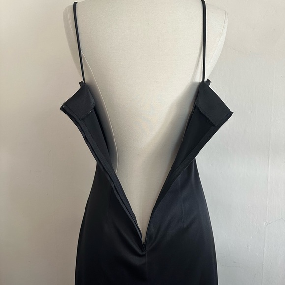 Vintage 90s Y2K Homecoming Dress Black Sparkle Prom Formal Sz XS Whimsygoth - Picture 6 of 11